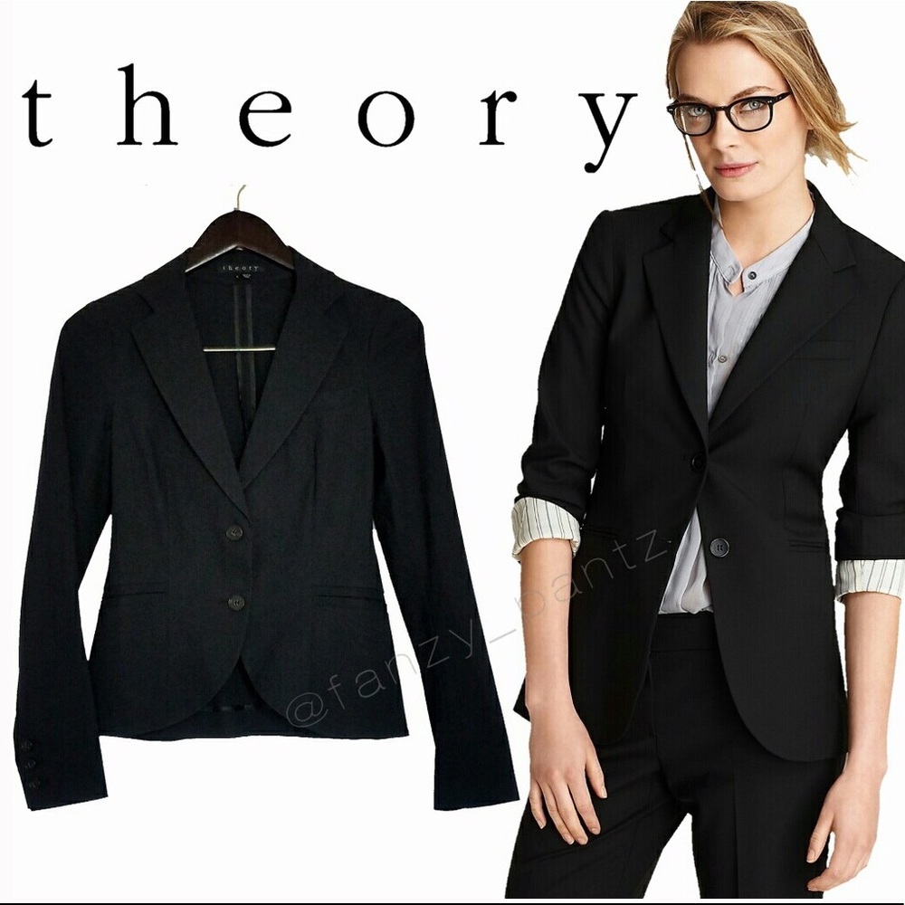 Theory Black Blazer sz 4